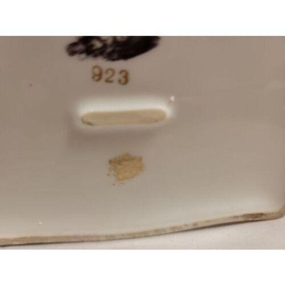 Lefton Porcelain Trinket Box With Gold Leaf Flowers  Pattern 923 with Markings - Picture 9 of 11